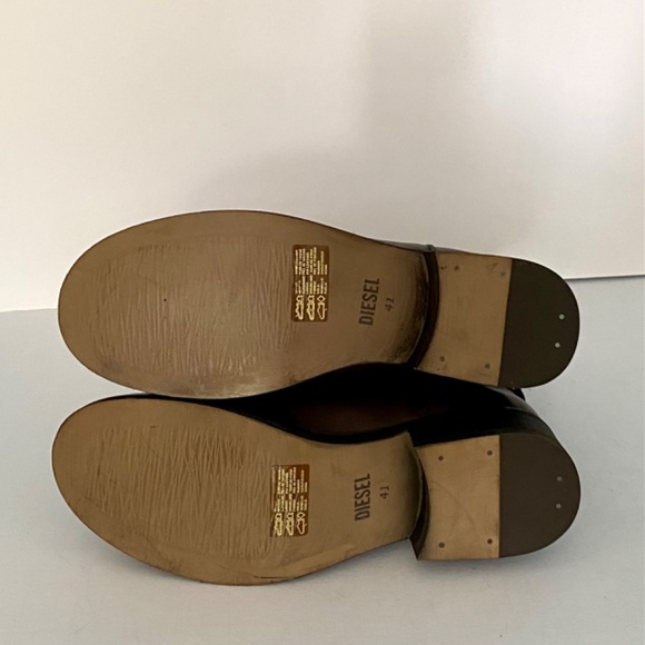 Diesel leather brown ankle boots removable strap Size US 10 EU 41 - Picture 6 of 7